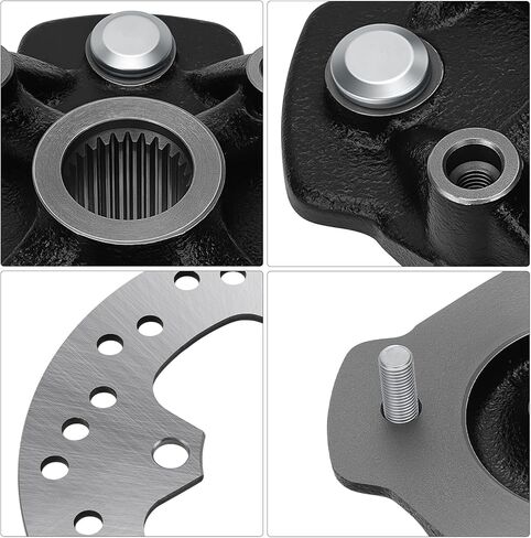 M MATI Front Left & Right Wheel Hubs & Brake Disc Rotors for Honda Rancher 420 TRX420 Foreman Rubicon 520 500 TRX520 TRX500 2014-2024 44615-HR3-A20 45251-HR6-A61 45251-HR6-A62 in Saudi Arabia
