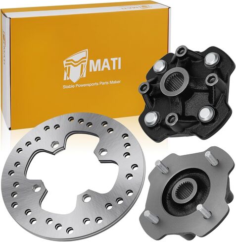 M MATI Front Left & Right Wheel Hubs & Brake Disc Rotors for Honda Rancher 420 TRX420 Foreman Rubicon 520 500 TRX520 TRX500 2014-2024 44615-HR3-A20 45251-HR6-A61 45251-HR6-A62 in Saudi Arabia
