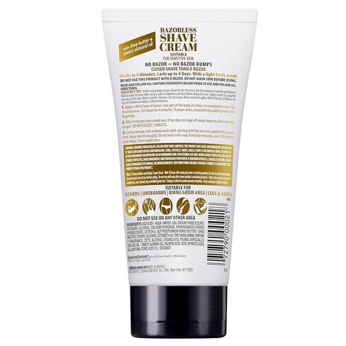 Razorless Shaving Cream for Men by SoftSheen-Carson Magic, Hair Removal Cream, for Bald Head Maintenance, No Razor Needed, Depilatory Cream Works in 4 Minutes for Coarse Curly Hair, 6 oz in Kuwait