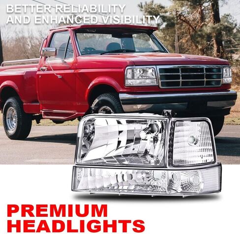 المصابيح الأمامية ومصابيح الزاوية LED DRL متوافقة مع GMC C10 C/K سوبربان سييرا 1994-1999، تناسب GMC C/K 1500/2500/3500 1994 1995 1996 1997 1998 in Saudi Arabia