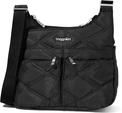Baggallini Cross Over Crossbody Bag for Women - Lightweight Water-Resistant Travel Bag - Adjustable Strap Extar Pockets in Saudi Arabia