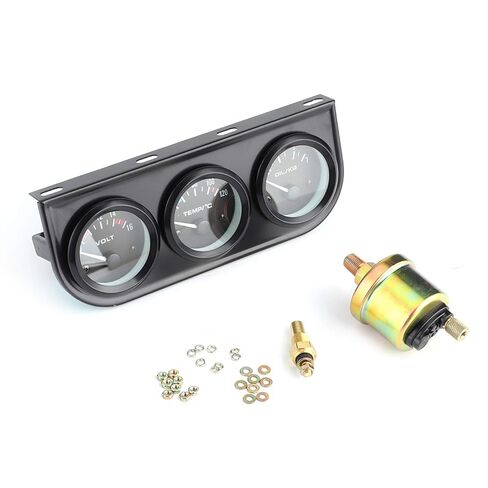 ZJchao Car Gauges Universal Fit Metal Gauge Cluster Custom 12V Dashboard Instrument Panel Kit for Vehicles in Saudi Arabia