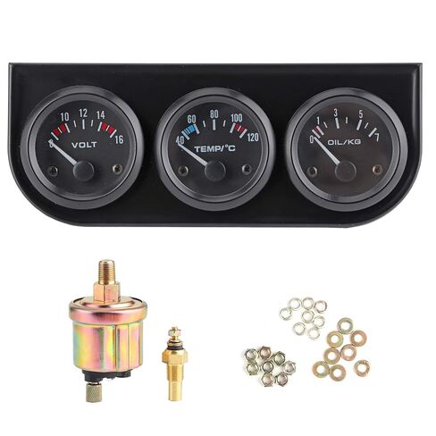 ZJchao Car Gauges Universal Fit Metal Gauge Cluster Custom 12V Dashboard Instrument Panel Kit for Vehicles in Saudi Arabia