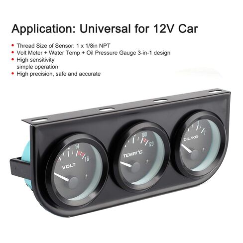 ZJchao Car Gauges Universal Fit Metal Gauge Cluster Custom 12V Dashboard Instrument Panel Kit for Vehicles in Saudi Arabia