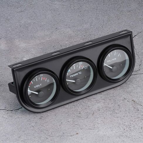 ZJchao Car Gauges Universal Fit Metal Gauge Cluster Custom 12V Dashboard Instrument Panel Kit for Vehicles in Saudi Arabia