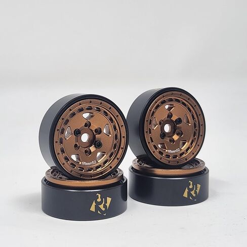 LGRP® FIFTEEN52® TURBOMAC HD Series 1.0" Beadlock Wheels, (Satin Bronze), 28mm (1.1") x 31mm x 13mm (4 Wheels Per Order) Compatible with 1/24 Scale RC Axial SCX24, Element, Enduro, URUAV, LGF52201 in Saudi Arabia