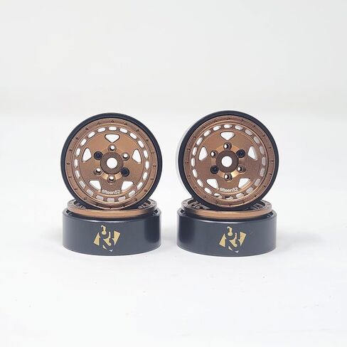 LGRP® FIFTEEN52® TURBOMAC HD Series 1.0" Beadlock Wheels, (Satin Bronze), 28mm (1.1") x 31mm x 13mm (4 Wheels Per Order) Compatible with 1/24 Scale RC Axial SCX24, Element, Enduro, URUAV, LGF52201 in Saudi Arabia