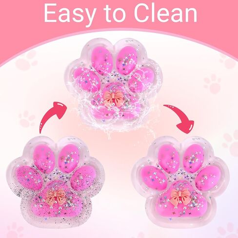 لعبة Big Taba Squishy Cat Paw Fidget Toy، ألعاب Squishies Squeeze للفتيات من سن 4 إلى 8 سنوات، لعبة حسية لزجة فائقة النعومة هدايا الحفلات للأطفال من سن 8 إلى 12 عامًا، تخفيف التوتر والتوحد (وردي وواضح) in Kuwait
