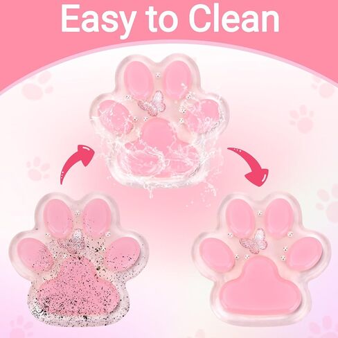 لعبة Big Taba Squishy Cat Paw Fidget Toy، ألعاب Squishies Squeeze للفتيات من سن 4 إلى 8 سنوات، لعبة حسية لزجة فائقة النعومة هدايا الحفلات للأطفال من سن 8 إلى 12 عامًا، تخفيف التوتر والتوحد (وردي وواضح) in Kuwait