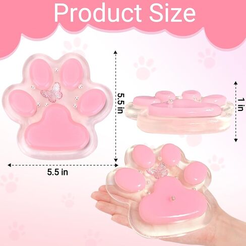 لعبة Big Taba Squishy Cat Paw Fidget Toy، ألعاب Squishies Squeeze للفتيات من سن 4 إلى 8 سنوات، لعبة حسية لزجة فائقة النعومة هدايا الحفلات للأطفال من سن 8 إلى 12 عامًا، تخفيف التوتر والتوحد (وردي وواضح) in Kuwait