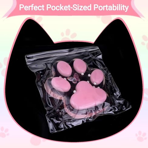 لعبة Big Taba Squishy Cat Paw Fidget Toy، ألعاب Squishies Squeeze للفتيات من سن 4 إلى 8 سنوات، لعبة حسية لزجة فائقة النعومة هدايا الحفلات للأطفال من سن 8 إلى 12 عامًا، تخفيف التوتر والتوحد (وردي وواضح) in Kuwait