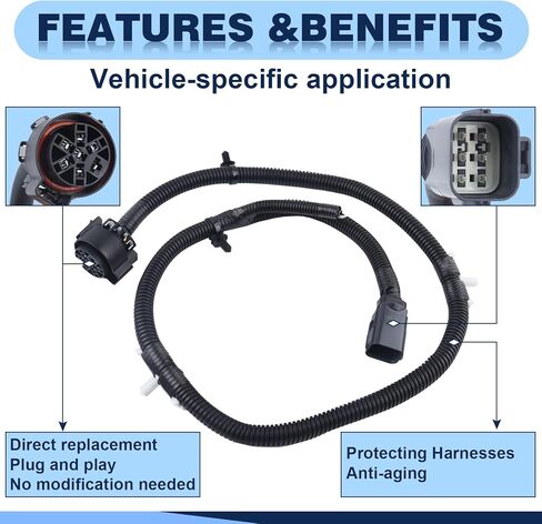 Trailer Wiring Harness Towing 4/7-Pin Plug Connector w/Bracket Compatible with 2009-2025 Ford F-150 Transit Bronco Maverick Explorer Lincoln Navigator & More Replace# 9U5Z-14489-MAA in Saudi Arabia