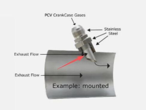 Universal Stainless Steel Exhaust Vacuum Scavenger Crank Case Vent CCV Kit Catch Can Vent in Saudi Arabia