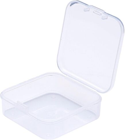 6Pcs Plastic Bead Storage Containers Organizer Boxes with Hinged Lid Small Plastic Case Mini Square Arts Crafts Storage Boxes for Small Items and Craft Projects in Saudi Arabia
