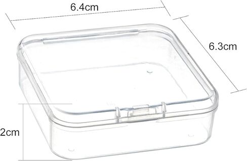 6Pcs Plastic Bead Storage Containers Organizer Boxes with Hinged Lid Small Plastic Case Mini Square Arts Crafts Storage Boxes for Small Items and Craft Projects in Saudi Arabia