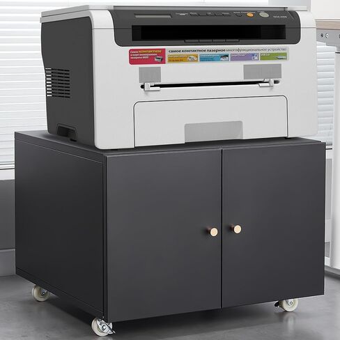 Print Mobile Printer Stand, Rolling Filing Cabinet, Lateral Office Filing Cabinet fits A4 or Letter Size for Home Office (White, H23.62) in Saudi Arabia