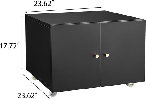 Print Mobile Printer Stand, Rolling Filing Cabinet, Lateral Office Filing Cabinet fits A4 or Letter Size for Home Office (White, H23.62) in Saudi Arabia