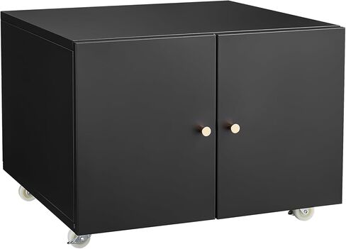 Print Mobile Printer Stand, Rolling Filing Cabinet, Lateral Office Filing Cabinet fits A4 or Letter Size for Home Office (White, H23.62) in Saudi Arabia