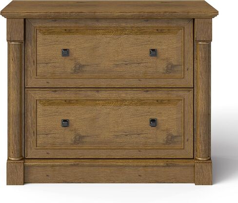2-Drawer Roman Column File Cabinet, 36.8″ Wide Lateral File Cabinet with Hanging Folders, Fits Letter Legal A4 Sizes, Elegant Classic Design for Home Office Boss Room or Printer Stand, Dark Cherry in Saudi Arabia