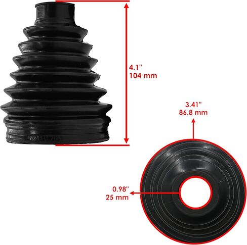 Caltric Rear CV Axle Boots Compatible with Polaris General XP 1000 2020-2025 / General XP4 1000 2020-2025 / Qty 2 in Saudi Arabia