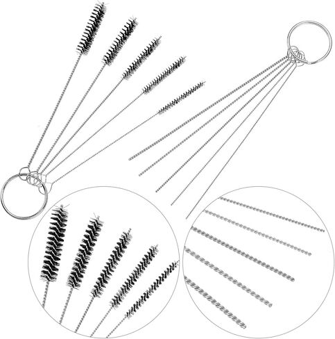 QWORK 21-Piece Airbrush Nozzle Cap Kit with Needles & Cleaning Tools - Airbrush Needle Replacement Parts for 0.2/0.3/0.5 mm Sizes in Saudi Arabia