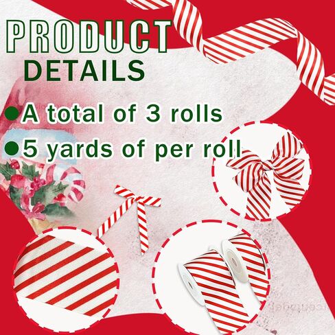 3 Roll Leopard Print Grosgrain Ribbon, 15 Yards Cheetah Print Craft Ribbon for Christmas Garland Gift Wrapping Party Decor Supplies, 3/8, 7/8, 1.5 Inch(Leopard Print) in Saudi Arabia