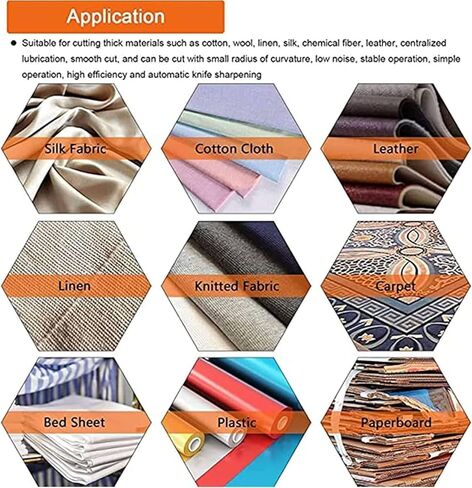 1100W Vertical Electric Leather Cutting Machine, 6/8/10 Inch Straight Knife Fabric Cloth Cutting Machine, with LED Light Automatic Sharpening Blade, for Fabric/Clothing/Leather/Paper,6" in Saudi Arabia