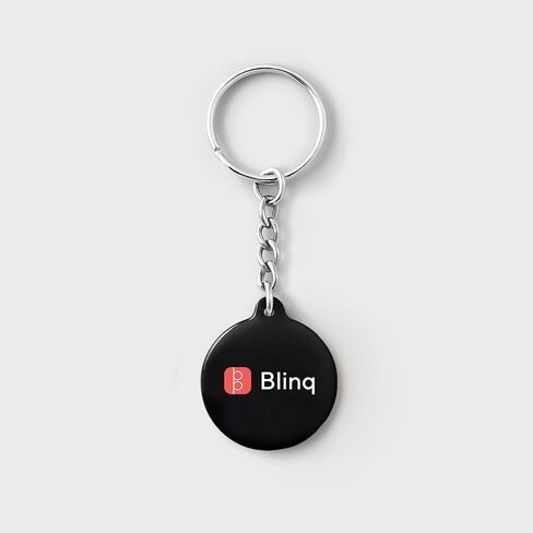 سلسلة مفاتيح Blinq NFC - بطاقة عمل رقمية - مشاركة فورية عبر الصنبور - متوافقة مع iPhone وAndroid (أسود) in Kuwait