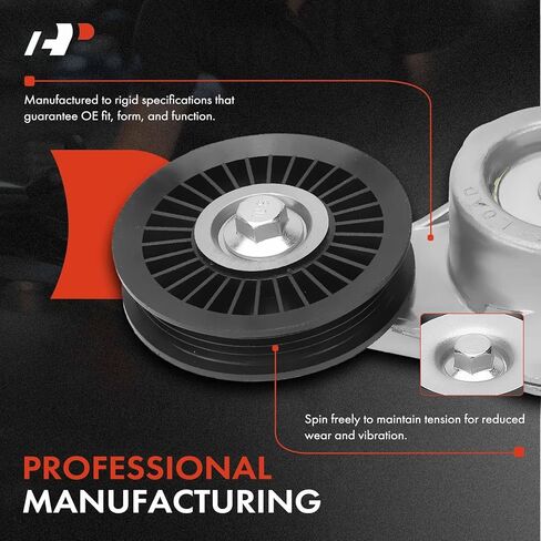 A-Premium Belt Tensioner Assembly with Pulley Compatible with Chevrolet Astro, C1500, C2500, C3500, G10, G20, G30, K1500, K2500, K3500 & GMC C1500, C2500, C3500, G1500, G2500, G3500, K1500, K2500 in Saudi Arabia