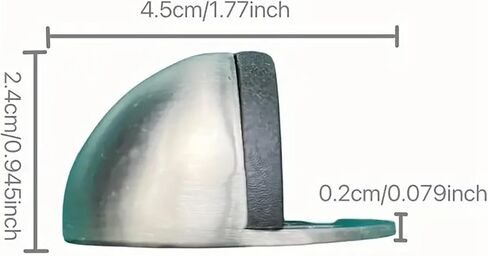 Stainless Steel No-Drill Door Stop with Rubber Buffer, Anti-Collision Glass Door Holder for Bathroom and Home Use in Saudi Arabia