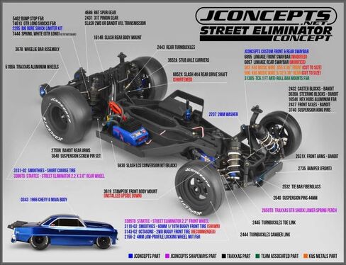 JConcepts Hotties Street Eliminator 2.2 بوصة إطار أمامي لسباق السحب in Kuwait