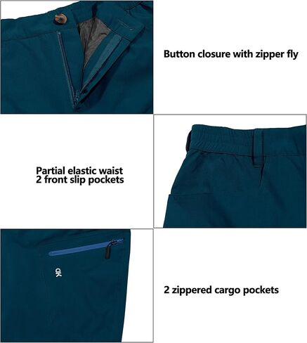 Little Donkey Andy Mens Waterproof Rain Pants Lightweight Breathable Rainproof Pants for Hiking Golf Fishing Black M in Saudi Arabia