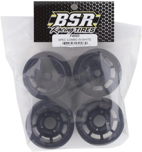 Racing 1/10 Spec Foam Combo Tires (4) (White) in Saudi Arabia