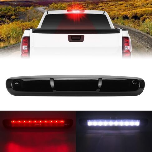 Chevy Third 3rd Brake Light for 2007-2013 Chevy Silverado GMC Sierra 1500 2500 3500 HD Classic，LED Rear Cargo Lamp High Mount Stop light，Smoke Lens in Saudi Arabia