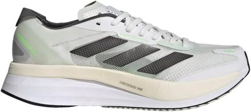 adidas Adizero Boston 11 Crystal White/Night Metallic/Linen Green 8.5 D (M) in Saudi Arabia