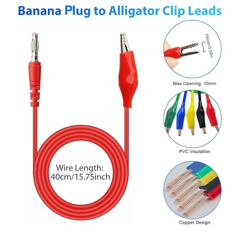 25pcs Automotive Test Leads Kit, Back Probe Alligator Clips, Alligator Clip to 4mm Banana Plug Test Probe Back Probes, Multimeter Electrical Testing 5 Colors Automotive Repair Diagnosis Tools Set in Kuwait