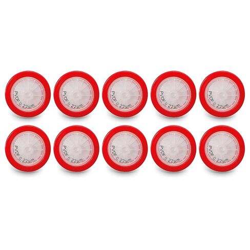 مرشح حقنة PVDF مسعور من AMTAST غير معقم بقطر 25 مم وحجم المسام 0.22um (عبوة من 10) in Kuwait