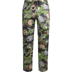 COCO BRANDS Rick and Morty Men's All Over Print Pajama Pant with Adjustable Elastic Waistband - Silky Fleece Sleepwear in Kuwait