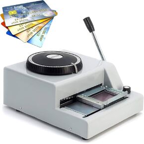 72-Character Manual Embossing Stamping Machine PVC/ID/Credit Card Embosser Code Printer,Card Personalization Tool for Standard PVC Cards 85.5mm × 55mm in Saudi Arabia