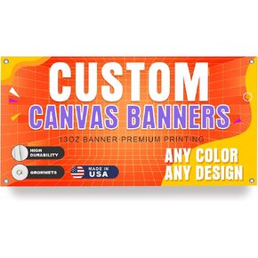 Custom Banners, Banners Custom with Logo Text, Personalized Canvas Signs, Banner Decor for Business, Birthday, Wedding, Graduation & Party Christmas, Create Your Own Banner for Indoor Outdoor in Saudi Arabia