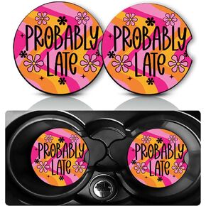 2 Pack Dragon and Skulls Car Cup Holder Coasters 2.75" Universal Size Anti Slip Rubber Mat Gifts for Women Men Neoprene Auto Insert Cars Coasters for Cup Holders Dragon Car Accessories Decor in Saudi Arabia