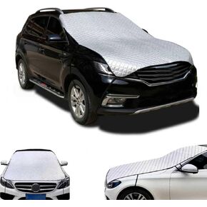 Car Windshield Cover, Waterproof Snowproof Sunshade Cover for Windshield Hood, Thickened Heat-insulating Foldable Car Exterior Accessories, Universal for Most Vehicles (Silver) in Saudi Arabia