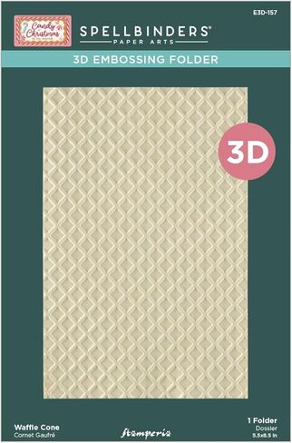 Spellbinders Waffle Cone 3D Embossing Folder, Clear in Saudi Arabia