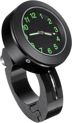 Gatuida Mini Waterproof 7/8" Motorcycle Handlebar Clock Digital Mount, Black Motorbike Accessory for Riding Timing in Saudi Arabia