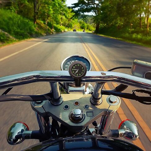Gatuida Mini Waterproof 7/8" Motorcycle Handlebar Clock Digital Mount, Black Motorbike Accessory for Riding Timing in Saudi Arabia