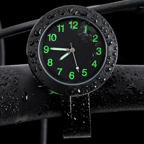 Gatuida Mini Waterproof 7/8" Motorcycle Handlebar Clock Digital Mount, Black Motorbike Accessory for Riding Timing in Saudi Arabia