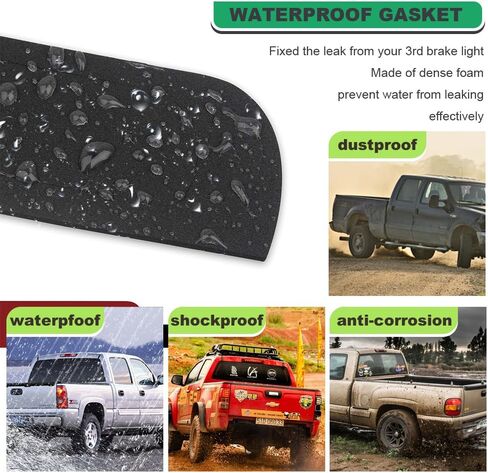 3rd Third Brake Light Seal Gasket Compatible with Dodge Ram 1500 1994 to 2001,Ram 2500 3500 1994 to 2002 Waterproof High Mount Stop Lamp Assembly, Single-sided adhesive Gasket in Kuwait