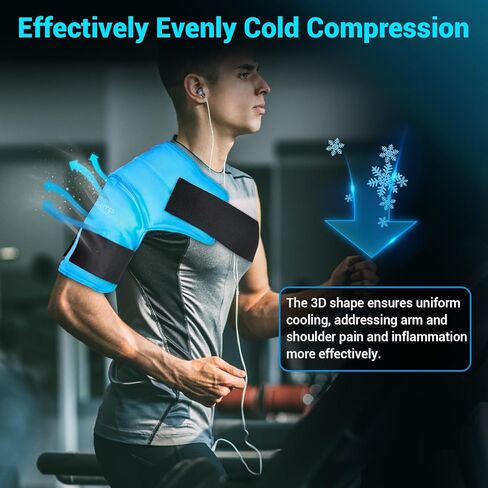 comfytemp الكتف حزمة الجليد التفاف، FSA HSA مؤهلة، دعامة الكتف مع حزمة هلام الجليد للإصابات قابلة لإعادة الاستخدام، والعلاج الطبيعي كم ضغط الباردة لتخفيف آلام الكفة الدوارة، والتعافي sugery in Kuwait