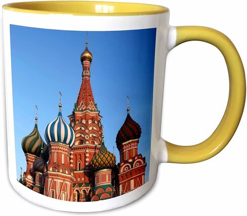 3dRose Russia, Moscow. St Basils Cathedral In Red Square Mug, 11 oz, Black in Kuwait