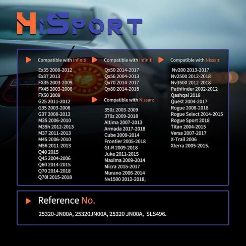 مفتاح ضوء الفرامل HiSport 25320-JN00A متوافق مع إنفينيتي Ex35 Ex37 FX35 FX45 FX50 G25 G35 G37 M35 Q40 بديل لنيسان 350z Altima Nv1500 Pathfinder Rogue Titan Versa Frontier Xterra in Saudi Arabia